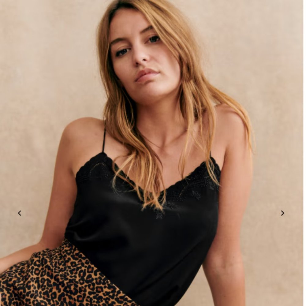 Sezane PALMA TOP in Black NWOT